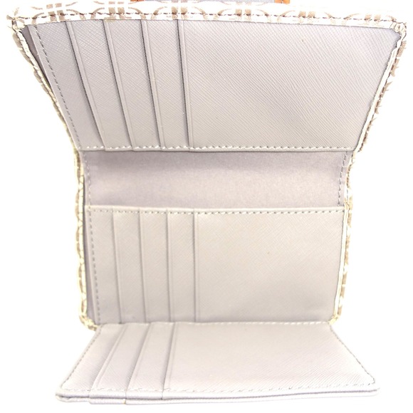 Fossil Felicity Tote Bag Wallet Set Signature Logo Taupe and Tan w Leather Trim - Picture 8 of 16